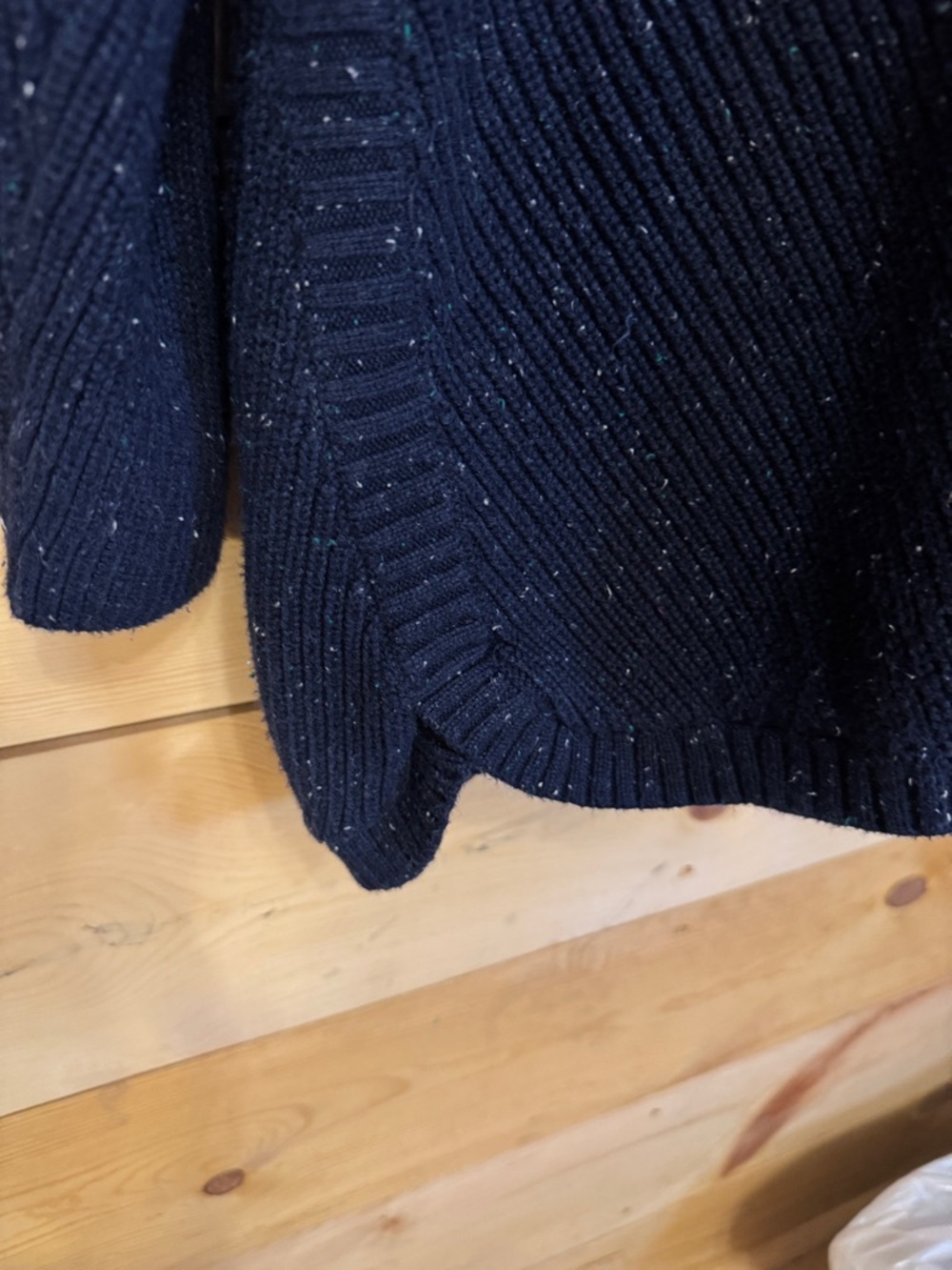 Talbots Plus Womens Navy Blue Cowl Neck Sweater 2X Cozy Knit - Picture 6 of 8